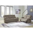  Manufacturer Color_Mocha -- Signature Design by Ashley Side Swipe Reclining Fabric Loveseat IMAGE 7
