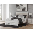  Size_Queen -- Signature Design by Ashley Zuraleus Upholstered Panel Bed with Storage IMAGE 4