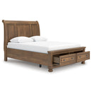  Size_Queen -- Signature Design by Ashley Feddinger Sleigh Bed with Storage IMAGE 2