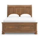  Size_Queen -- Signature Design by Ashley Feddinger Sleigh Bed with Storage IMAGE 3