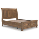  Size_Queen -- Signature Design by Ashley Feddinger Sleigh Bed with Storage IMAGE 6