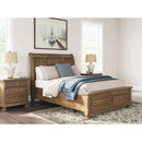  Size_Queen -- Signature Design by Ashley Feddinger Sleigh Bed with Storage IMAGE 7
