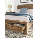  Size_Queen -- Signature Design by Ashley Feddinger Sleigh Bed with Storage IMAGE 9