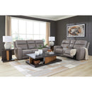  Manufacturer Color_Coin --  Signature Design by Ashley 5Z Comfort Power Reclining Leather Match Loveseat with Console IMAGE 15