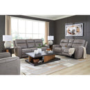  Manufacturer Color_Coin --  Signature Design by Ashley 5Z Comfort Power Reclining Leather Match Loveseat with Console IMAGE 17