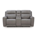  Manufacturer Color_Coin --  Signature Design by Ashley 5Z Comfort Power Reclining Leather Match Loveseat with Console IMAGE 2