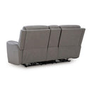  Manufacturer Color_Coin --  Signature Design by Ashley 5Z Comfort Power Reclining Leather Match Loveseat with Console IMAGE 3