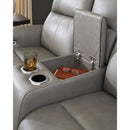  Manufacturer Color_Coin --  Signature Design by Ashley 5Z Comfort Power Reclining Leather Match Loveseat with Console IMAGE 5