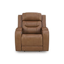  Manufacturer Color_Caramel --  Signature Design by Ashley Knightington Power Leather Match Recliner IMAGE 3
