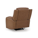  Manufacturer Color_Caramel --  Signature Design by Ashley Knightington Power Leather Match Recliner IMAGE 4
