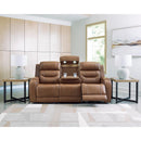  Manufacturer Color_Caramel --  Signature Design by Ashley Knightington Power Reclining Leather Match Sofa IMAGE 8