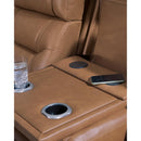  Manufacturer Color_Caramel --  Signature Design by Ashley Knightington Power Reclining Leather Match Sofa IMAGE 9