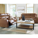  Manufacturer Color_Caramel --  Signature Design by Ashley Knightington Power Reclining Leather Match Loveseat with Console IMAGE 11