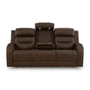  Manufacturer Color_Brown --  Knightington PCU1160215A Power Reclining Sofa with Audio Seating IMAGE 4