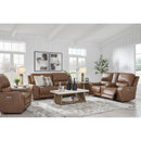  Manufacturer Color_Caramel -- Signature Design by Ashley DeepWakes Power Leather Match Recliner IMAGE 9