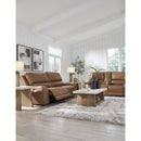  Manufacturer Color_Caramel -- Signature Design by Ashley DeepWakes Power Reclining Leather Match Loveseat with Console IMAGE 12