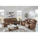  Manufacturer Color_Caramel -- Signature Design by Ashley DeepWakes Power Reclining Leather Match Sofa IMAGE 10