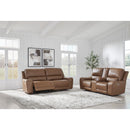  Manufacturer Color_Caramel -- Signature Design by Ashley DeepWakes Power Reclining Leather Match Sofa IMAGE 9