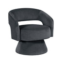  Manufacturer Color_Dark Grey -- Homelegance Lavon Swivel Fabric Chair IMAGE 2