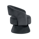  Manufacturer Color_Dark Grey -- Homelegance Lavon Swivel Fabric Chair IMAGE 3