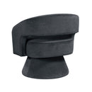  Manufacturer Color_Dark Grey -- Homelegance Lavon Swivel Fabric Chair IMAGE 4