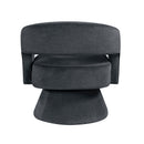  Manufacturer Color_Dark Grey -- Homelegance Lavon Swivel Fabric Chair IMAGE 5