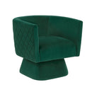  Manufacturer Color_Green -- Homelegance Candace Swivel Fabric Chair IMAGE 1