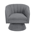  Manufacturer Color_Dark Grey -- Homelegance Eve Swivel Fabric Chair IMAGE 1