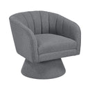  Manufacturer Color_Dark Grey -- Homelegance Eve Swivel Fabric Chair IMAGE 2