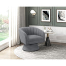  Manufacturer Color_Dark Grey -- Homelegance Eve Swivel Fabric Chair IMAGE 8