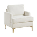  Manufacturer Color_Beige -- Homelegance Colette Stationary Fabric Accent Chair IMAGE 2