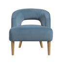  Manufacturer Color_Blue -- Homelegance Dorset Stationary Fabric Accent Chair IMAGE 2