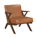  Manufacturer Color_Brown -- Homelegance Gideon Stationary Leather Look Accent Chair IMAGE 1