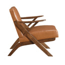  Manufacturer Color_Brown -- Homelegance Gideon Stationary Leather Look Accent Chair IMAGE 3