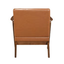  Manufacturer Color_Brown -- Homelegance Gideon Stationary Leather Look Accent Chair IMAGE 5