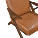  Manufacturer Color_Brown -- Homelegance Gideon Stationary Leather Look Accent Chair IMAGE 6
