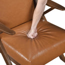  Manufacturer Color_Brown -- Homelegance Gideon Stationary Leather Look Accent Chair IMAGE 7