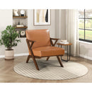  Manufacturer Color_Brown -- Homelegance Gideon Stationary Leather Look Accent Chair IMAGE 8