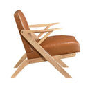  Manufacturer Color_Brown -- Homelegance Gideon Stationary Leather Look Accent Chair IMAGE 3