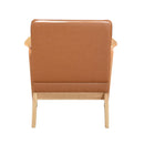  Manufacturer Color_Brown -- Homelegance Gideon Stationary Leather Look Accent Chair IMAGE 5
