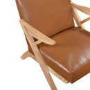  Manufacturer Color_Brown -- Homelegance Gideon Stationary Leather Look Accent Chair IMAGE 6