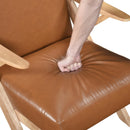  Manufacturer Color_Brown -- Homelegance Gideon Stationary Leather Look Accent Chair IMAGE 7