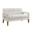  Manufacturer Color_Beige -- Homelegance Belfort Stationary Fabric Loveseat IMAGE 2
