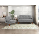  Manufacturer Color_Grey -- Belfort 1113GY-2 Love Seat IMAGE 8