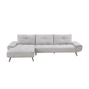  Manufacturer Color_Light Grey -- 8400LTG*2LC2R 2 pc Sectional with Left Chaise and Dual-position Backs for Adjustable Seat Depth IMAGE 1