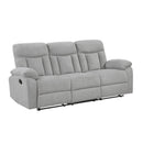  Homelegance Jules 8440GRY-3 Double Reclining Sofa IMAGE 2