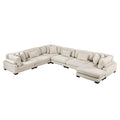  Manufacturer Color_Beige -- Homelegance Traverse Fabric 6 pc Sectional IMAGE 1