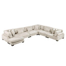  Manufacturer Color_Beige -- Homelegance Traverse Fabric 6 pc Sectional IMAGE 2