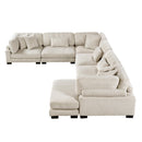  Manufacturer Color_Beige -- Homelegance Traverse Fabric 6 pc Sectional IMAGE 5