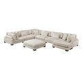  Manufacturer Color_Beige -- Homelegance Traverse Fabric 7 pc Sectional IMAGE 1